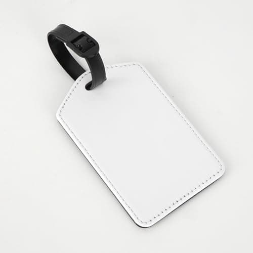 LA HUATE Personalised Photo Suitcase Tag, Faux Leather Luggage Tag, ID Tag, Address Tag, Name Tag for Travel Bag, Suitcase, Travel Accessories, Triangle — view 4