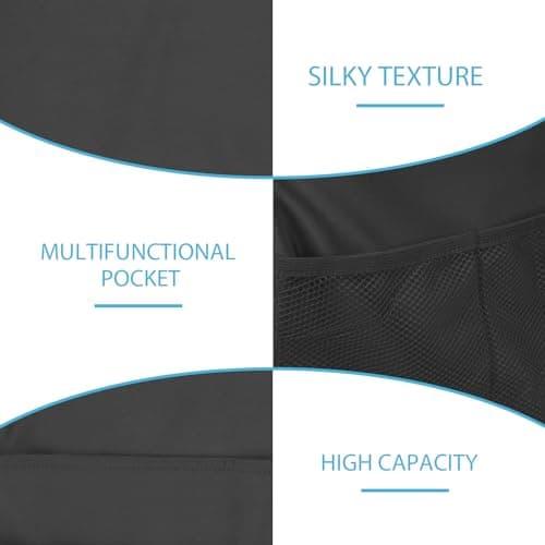 Adorila Airline Tray Table Cover with Pockets, Airline Pouches Seat Back Organizer for Personal Items, Flying Sanitary Travel Accessories (Black) — view 2