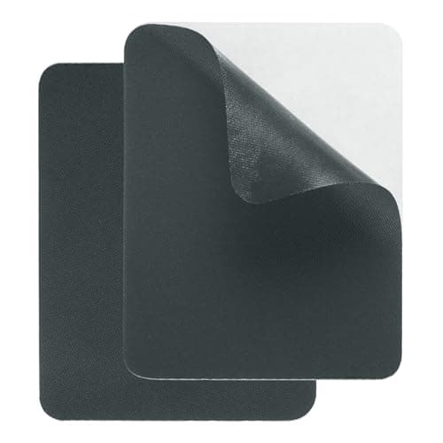 sourcing map 2 Pcs Self-Adhesive Repair Patches 9.5 x 12.5 cm Waterproof Twill Fabric Repair Patch Tape Washable Repair Patch Kit for Down Jackets Clothes Tents Umbrellas Bags, Dark Grey