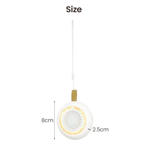 Portable Baby White Noise Machine for Sleep – 24 Calming Sounds, Rechargeable Travel Sound Machine with Night Light, Timers & Strap for Stroller, Car Seat & Nursery — view 5
