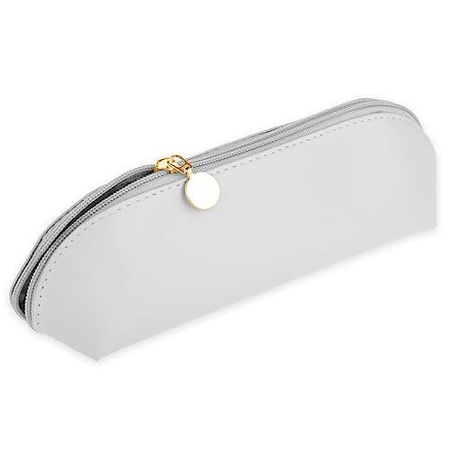 cobee Large Travel Makeup Brush Holder, Portable PU Makeup Organizer Zipper