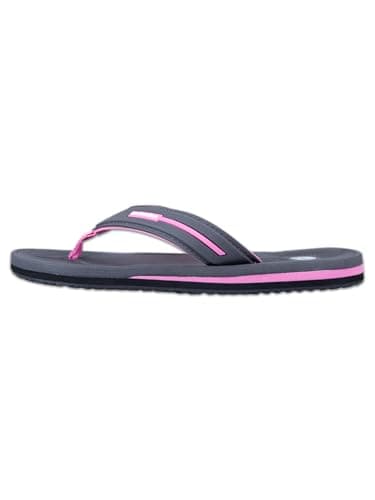 Two Bare Feet Women's Flip Flops – Comfortable Lightweight Beach Sandals, Non-Slip Sole, Waterproof Summer Sliders – Perfect for Holiday, Pool & Casual Wear (Voyage (Grey/Light Pink), 7) — view 5
