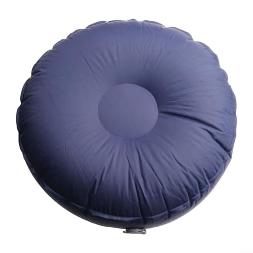 Yuanpgky Inflatable Yoga Cushion and Footrest for Travel, Fitness and Pilates, 42x42x15cm Foldable Balance Pad with 40D Nylon Waterproof Material(Dark blue)