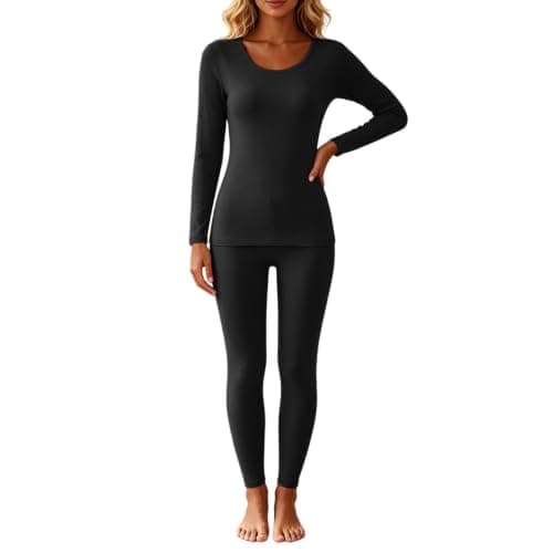 TURWXGSO Womens Thermal Underwear Sets Autumn Winter Warm Golden Fleece Base — view 5