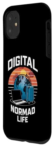 iPhone 11 Digital Nomad Life: Travel and Work Remotely Vintage Sunset Case — view 2