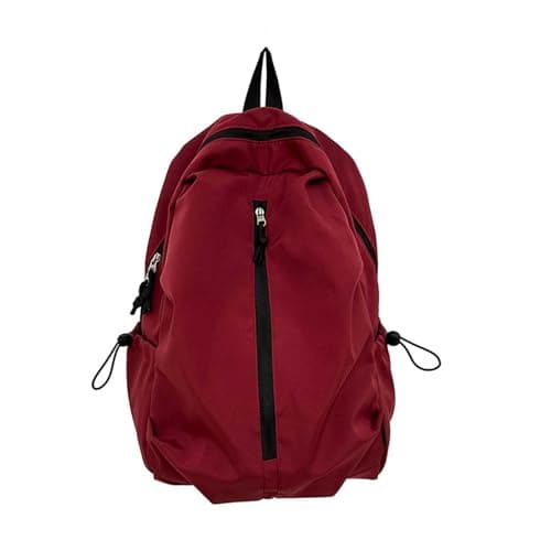School Bags For Boys,Classic School Backpack For Unisex Lightweight Casual Large Maroon Backpack For College Travel