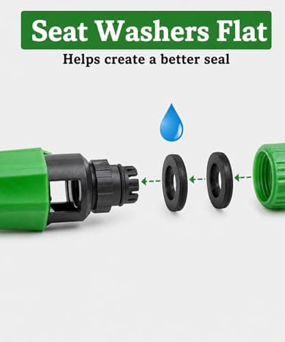 Electoys Tap Hose Connector Faucet - DIY Garden Watering Connector - Universal ABS Plastic Adapter for Kitchen & Basin Taps - Includes 2 Washers for Leak-Free Connection - Durable Gardening Gadget — view 6