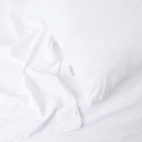 Babymam Baby Newborn Bedding Set Pillowcase + Duvet Quilt Cover 2 Piece to Fit Cot Crib Cradle Pram 120x90cm (White) — view 2