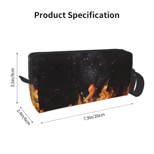 Meymuise Makeup Bag, Flaming Charcoal Grill Pattern — view 3