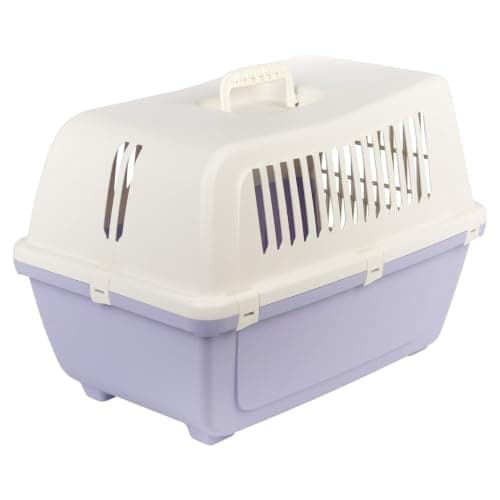 URBNLIVING Plastic Pet Carrier Dog Cat Travel Crate (Purple-Medium) — view 6
