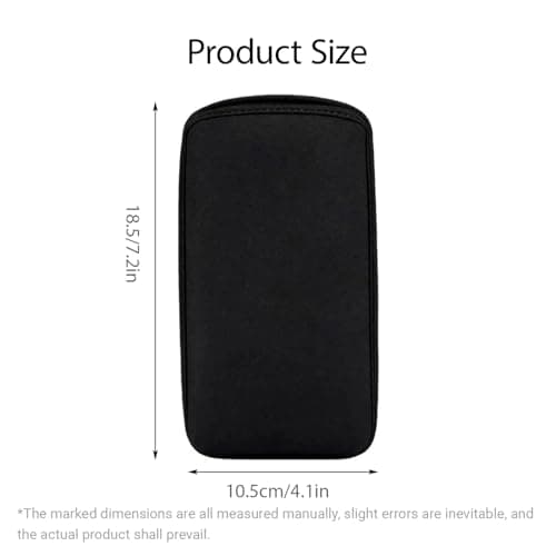 Universal Neoprene Phone Pouch,Shockproof & Scratch-Resistant Mobile Phone Sleeve for iPhone 17/16/15/14,Samsung Galaxy S26/S25/S24/S23 Ultra & Most Smartphones up to 6.7" black — view 5