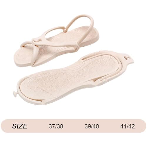 Dianzan Travel Slippers Shower Foldable Shoes Womens Foldable Flip Flops Portable Thong Slippers Travel Sandals Non-slip Hotel Slippers — view 6