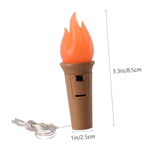 Lurrose 5pcs LED Flame Bottle Stopper String Lights Warm White Cork-Shaped Fairy Lights for Home Decoration Party Camping Battery Operated with Flexible Lightweight Design — view 2