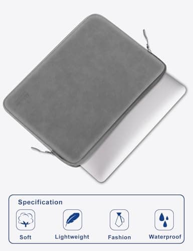 Alfheim 14 Inch Waterproof PU Leather Laptop Sleeve Case — view 3