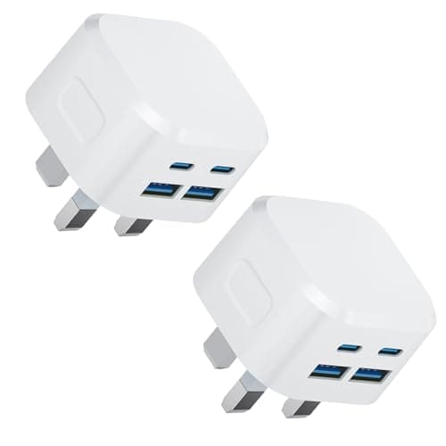 USB C Plug 2Pack, USB Plug Fast Charing Port i Phone Type C Power Adapter and Micro USB Port, USBC Wall Charger Compatible with iPhone 17/17 Air/16/16e/15 14 13 12 11 Pro Max XR XS, iPad