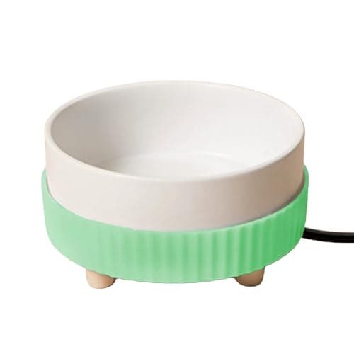Arrovarp 350ML Heated Pet Water Bowl, 13.5cm USB Charging Heated Dog Bowl, Thermostatic Heateds Water Dish For Cat, Animal Drinking Bowls Pet Waters Dispenser, Noiseless Waters Bowls Cat WaterFountain