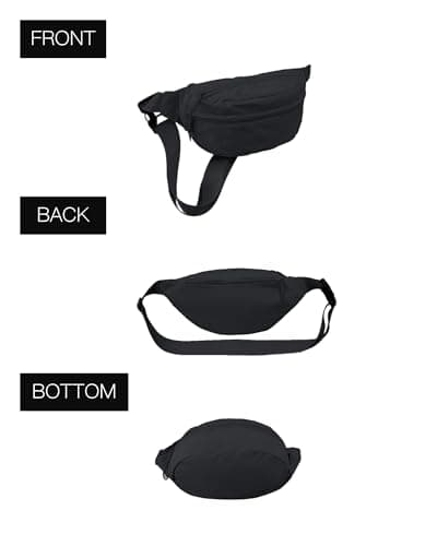 Bum Bag Women Crossbody Belt Bag, Water Resistant Nylon Sling Fanny Pack — view 4