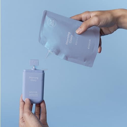 HAAN Hydrating Hand Cleansing Spray with Aloe Vera (Pack of 5) – Clean Your Hands - 1 of Each Scent: Wood Night, Morning Glory, Sunset Fleur, Citrus Noon, Purifying Verbena, 30ml — view 6
