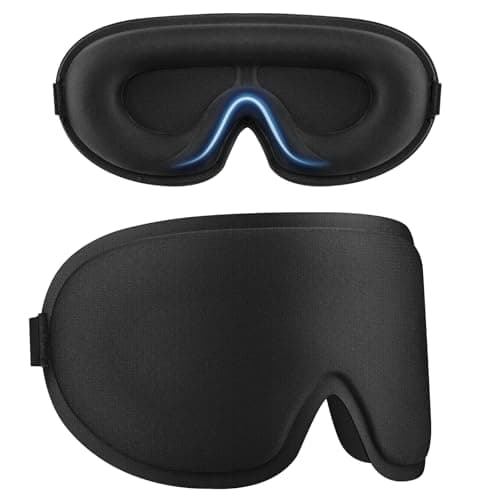 Sleep Mask for Travel, Soft Adjustable Blackout 3D Eye Mask for Sleeping