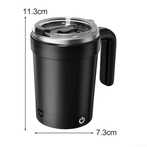 Leak-Proof Self Stirring Travel Mug USB Charging Port(Black （English）) — view 2