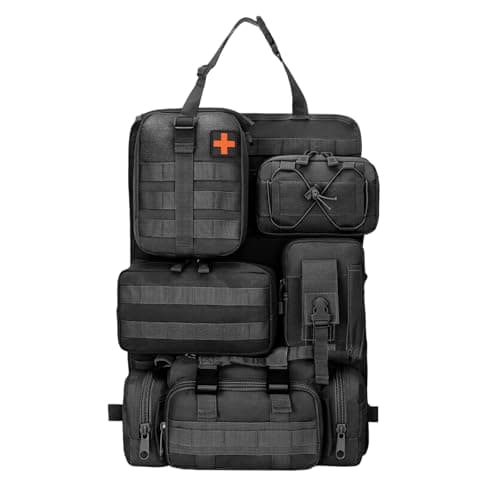 Tactical Car Seat Back Organizer,600D Oxford Waterproof for Car Truck SUV
