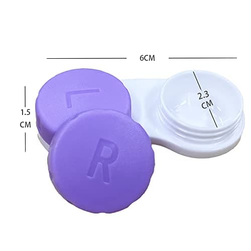 6 Packs Contact Lens Cases, Contact Lenses Holder Box with Left/Right Caps for Home Travel Outdoor — view 2
