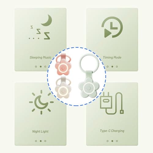 Travel Friendly Sleeping Aid White Noise Machines Portable Timers Function Clip on Strollers Speakers 88mm Travel Friendly White Noise Machines — view 6