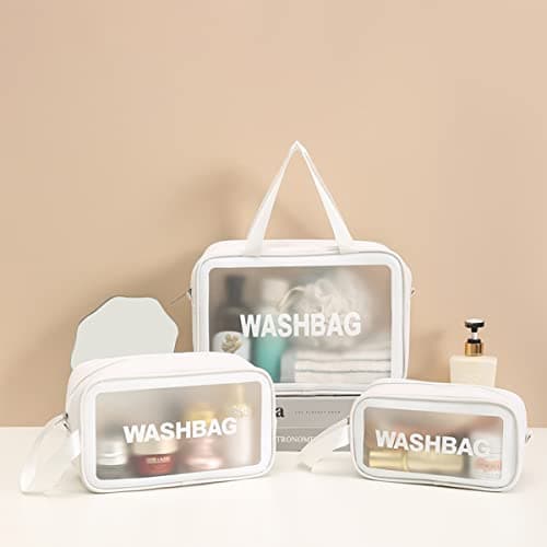 Mikytoper 3 PCS Clear Toiletry Bag for Women, Makeup Bag Set, Wash Bag — view 2