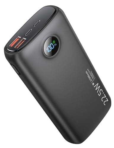 SNOMH Power Bank 27000mAh Powerbank Fast Charging 22.5W, Portable Charger High Capacity with 3-Port and Smart LCD Display for iPhone 17/16/15/Samsung/iPad/Smartphones etc