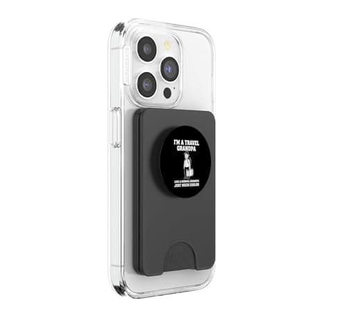 I’m A Travel Grandpa Like A Normal Grandpa Just Much Cooler PopSockets PopWallet for MagSafe — view 4