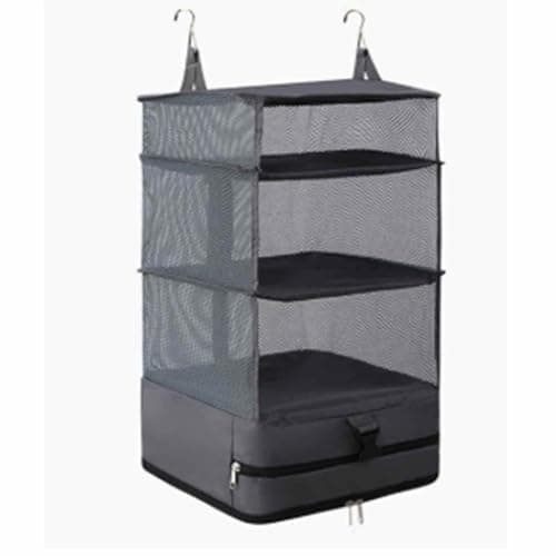 Hanging Packing Cubes, Adjustable Hooks Organizer Foldable Storage