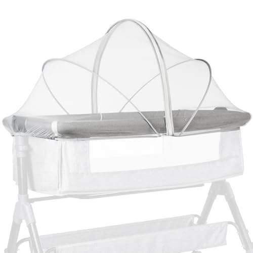 Universal Mosquito Net for Travel Cot, Baby Mosquito Net for Bedside Crib Quick Installation Cat Net for Cot with Noiseless Zipper Travel Bassinet for Babies