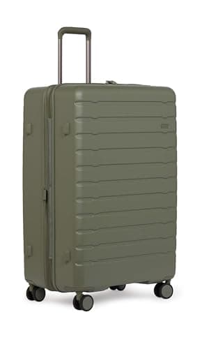 ANTLER - Stamford 2.0 Hard Shell Large Suitcase - Durable, Lightweight & Expandable, 4 Spinner Wheels - Adjustable Handle, TSA Lock, 81cm - Green
