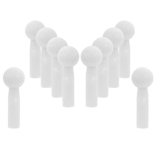 COMPUKAS 10Pcs Milk White Foldable Umbrella Tail Beads Replacement Kit for S Long Handle Rain and Sun Umbrellas Sturdy Repair and Maintenance