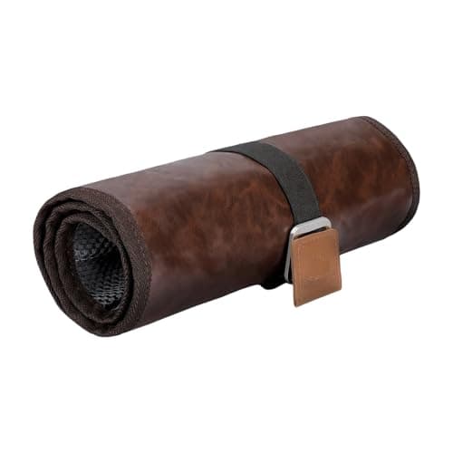 Portable Shaving Accessory Bag, Expandable Toiletry Travel, Brown