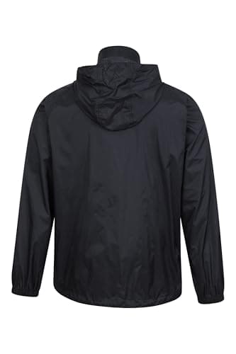 Mountain Warehouse Pakka Mens Jacket & Overtrouser Set - Lightweight Waterproof Rain Coat & Pant Set, Adjustable Hood - Spring Summer, Wet Weather, Outdoors Black L — view 5