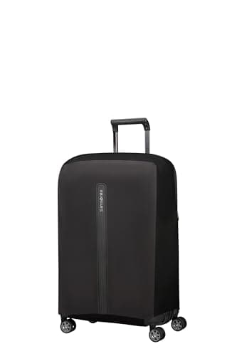 Samsonite TA Revolution - Foldable protective cover for size M suitcases, suitcase cover suitable for 66–69 cm, suitcase protection, with reflective detail, Black