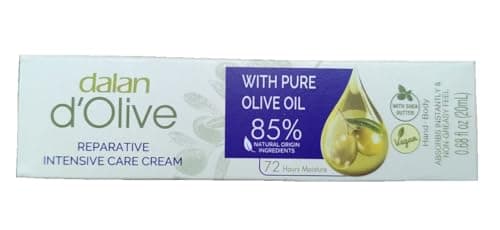 3 x Mini Dalan d 'Olive Intensive Hand and Body Moisturising Cream for Dry Skin, 20ml