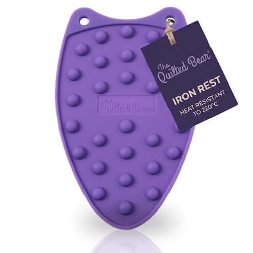 The Quilted Bear Mini Iron Rest - Mini Silicone Heat Resistant Iron Pads for General Crafts or Quilting Use with Four Mats Available (Purple)