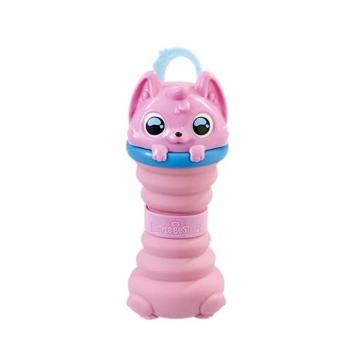 Bottle Besteez: Kool Kitten - Pink | Collapsible 360ml Reusable Bottle | Drip Resistant & Leakproof Kids Water Bottle | Ideal for Back to School | BPA Free