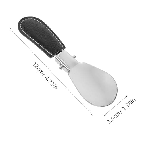 SHINEOFI Foldable Shoe Horn with PU Cover Stainless Steel Portable for Men — view 2