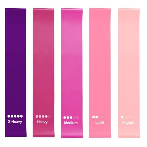 Resistance Bands Set 5 Levels 5-40lb Exercise Bands for Home Workout