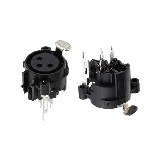 1PCS 3pin XLR Female Socket Connector Panel Mount Mixer Microphone Audio Speakers Plug Adapter(Lavender)