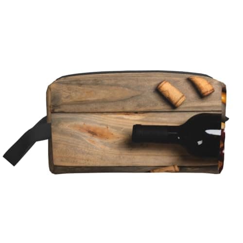 Wine Bottle Corks Grapes Travel Toiletries Bag, Wash Bag