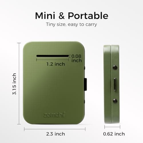 ZOMCHI Razor Blade Bank for Used Double Edge Blades, Olive Green — view 3