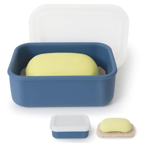 bellmeanin Travel Soap Dish with Lid – 100% Leak-Proof, Silicone