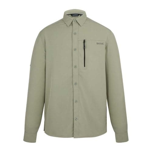 Regatta Mens Anti-Insect Travel Light Long Sleeve Shirt, Abbeystone, XL — view 4