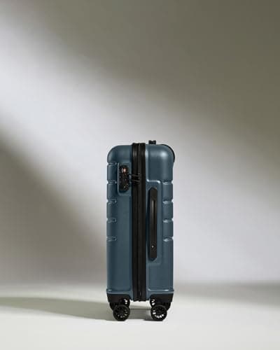 ANTLER - Logo Hard Shell Cabin Suitcase, 55x40x20cm 38L, Lightweight & Small, 4 Spinner Wheels - Adjustable Handle, Carry On, TSA Lock - Blue Grey — view 4