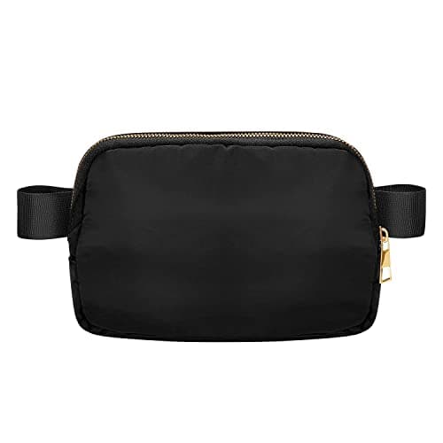 JASGOOD Belt Bag for Women Men Crossbody Fanny Pack Bum Hip Waist Bags with Adjustable Standard Strap for Running,Black