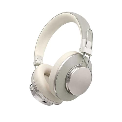 DOCANIO ANC Active Noise Cancelling Headphones, Over-Ear Bluetooth Headphones with 40mm Drivers, 42H Playtime, Foldable Design for Work, Travel, Home beige